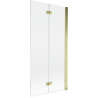 Mexen Mist душ параван 2-крилен десен 90 x 150 см, прозрачен, златен - 8A9-090-002-50-00-P
