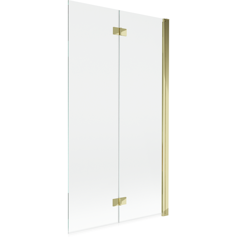 Mexen Mist двукрилен душ параван, десен 100 x 150 см, прозрачен, златен - 8A9-100-002-50-00-P