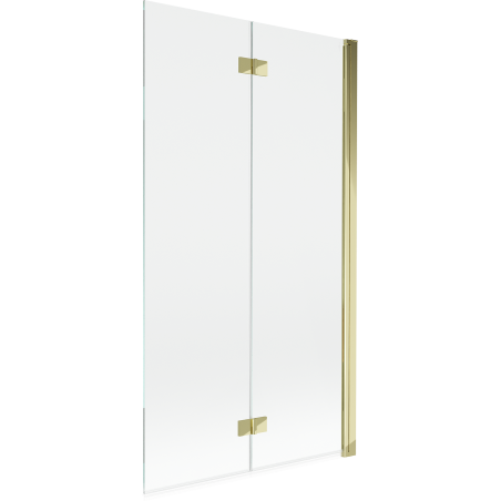 Mexen Mist двукрилен душ параван, десен 100 x 150 см, прозрачен, златен - 8A9-100-002-50-00-P