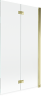 Mexen Mist двукрилен душ параван, десен 100 x 150 см, прозрачен, златен - 8A9-100-002-50-00-P