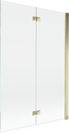 Mexen Mist параван за вана 2-крилен десен 120 x 150 см, прозрачен, златен - 8A9-120-002-50-00-P