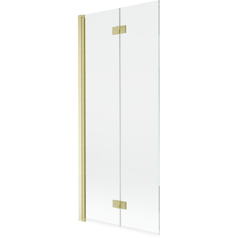 Mexen Mist душ-преграда 2-крилна лява 80 x 150 cm, прозрачна, златно матирана - 8A9-080-002-55-00-L