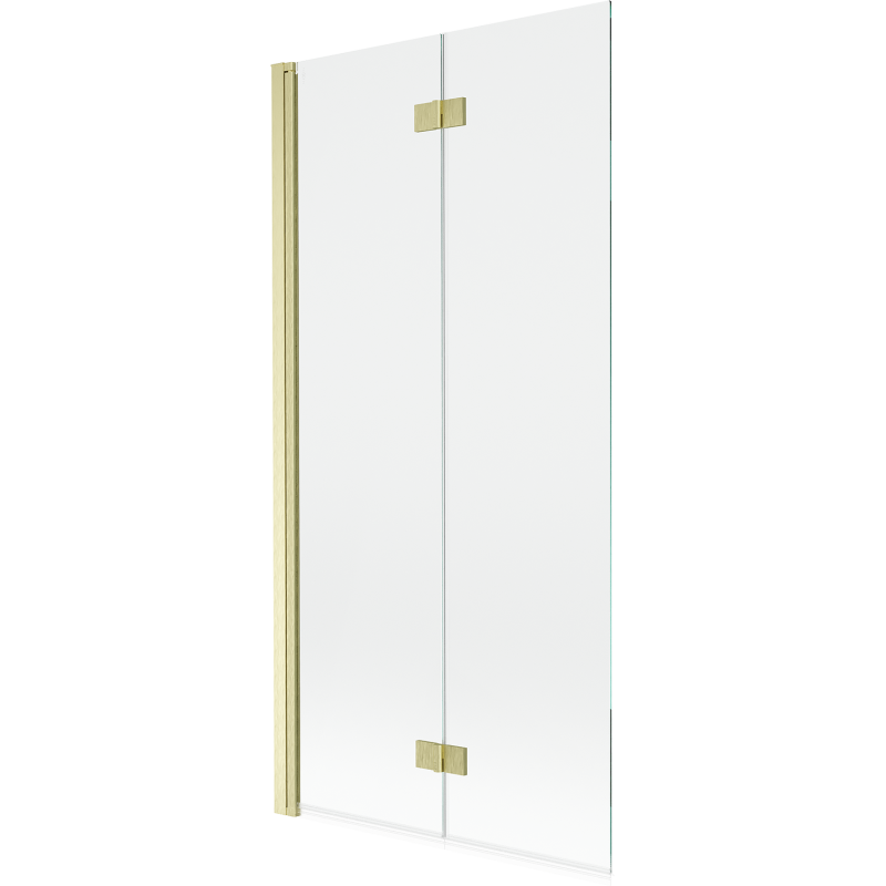 Mexen Mist параван за вана 2-крилен ляв 90 x 150 см, прозрачен, златен матиран - 8A9-090-002-55-00-L