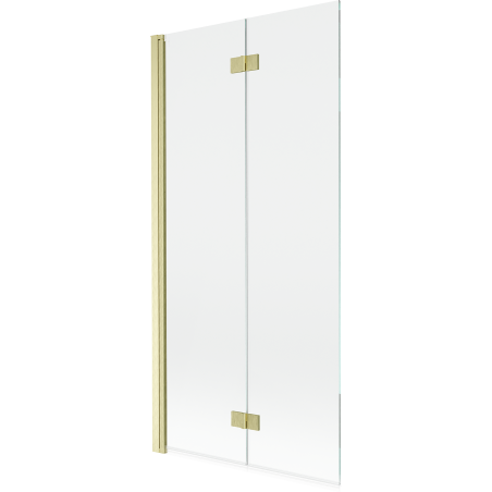 Mexen Mist параван за вана 2-крилен ляв 90 x 150 см, прозрачен, златен матиран - 8A9-090-002-55-00-L
