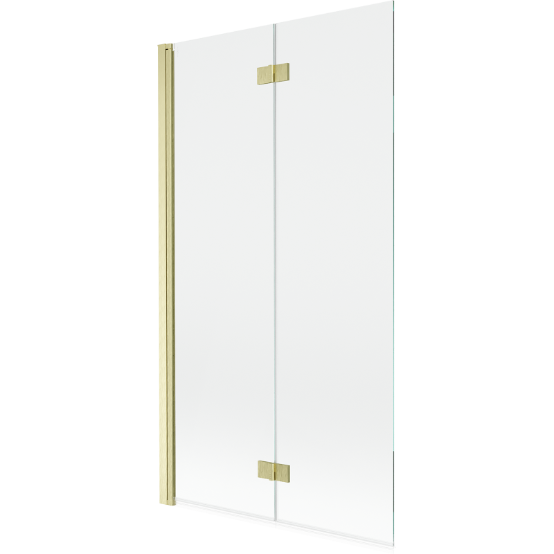 Mexen Mist параван за вана 2-крилен ляв 100 x 150 см, прозрачен, златен четкан - 8A9-100-002-55-00-L