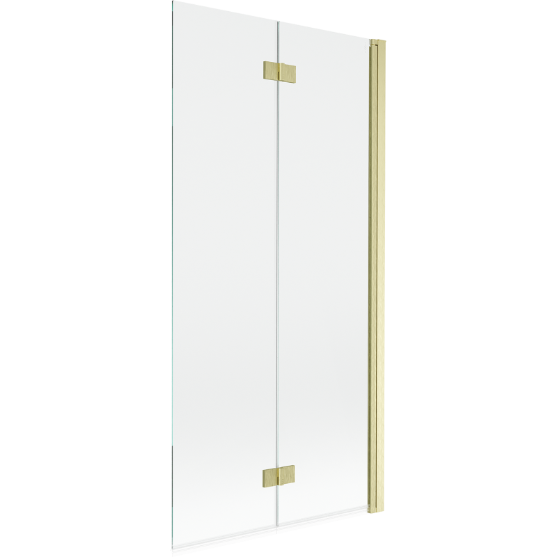 Mexen Mist параван за вана двукрила десен 90 x 150 см, прозрачен, златист мат - 8A9-090-002-55-00-P