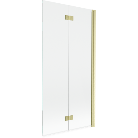Mexen Mist параван за вана двукрила десен 90 x 150 см, прозрачен, златист мат - 8A9-090-002-55-00-P
