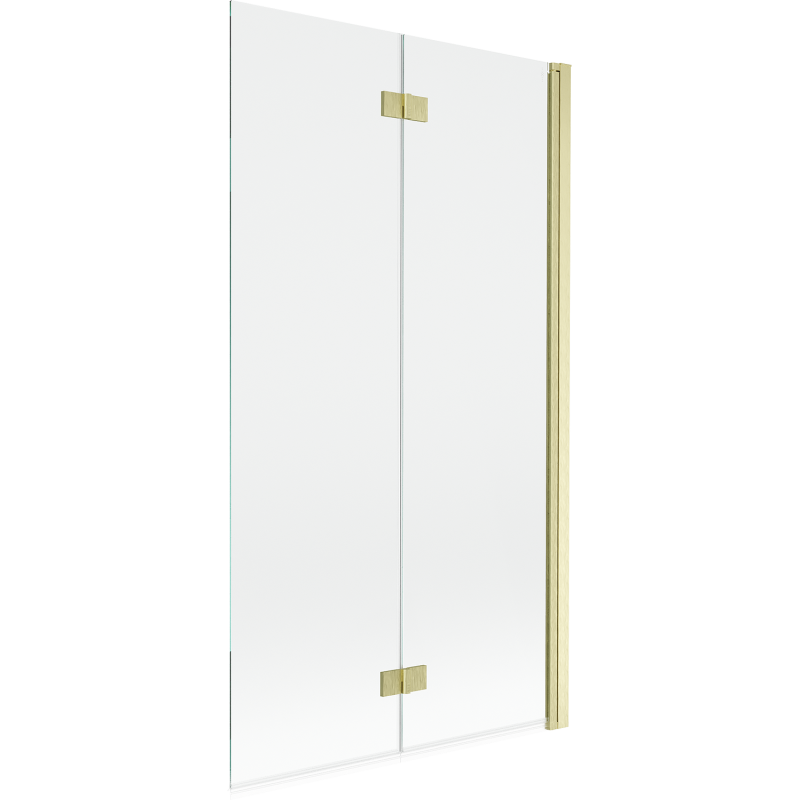 Mexen Mist двукрилен душ екран, десен, 100 x 150 см, прозрачен, златисто четкан - 8A9-100-002-55-00-P