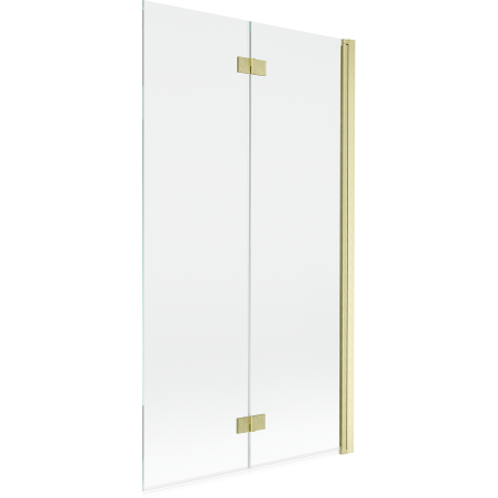 Mexen Mist двукрилен душ екран, десен, 100 x 150 см, прозрачен, златисто четкан - 8A9-100-002-55-00-P