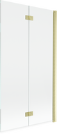 Mexen Mist двукрилен душ екран, десен, 100 x 150 см, прозрачен, златисто четкан - 8A9-100-002-55-00-P