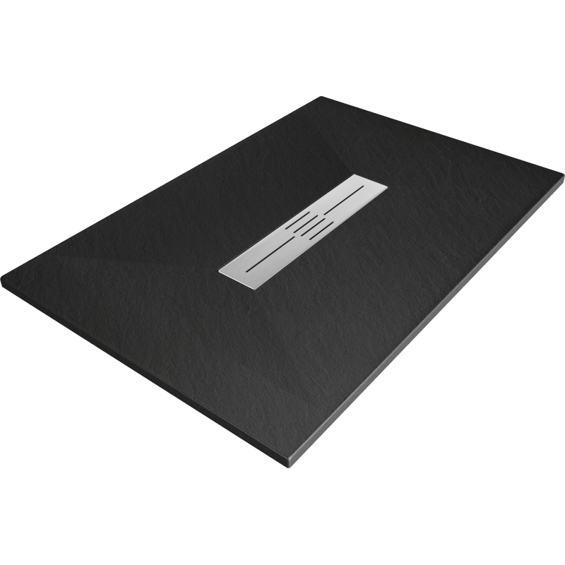 Правоъгълно корито Mexen Toro SMC 120 x 80 cm, черно - 43708012