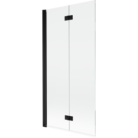 Mexen Mist параван за вана 2-крилен ляв 90 x 150 см, прозрачен, черен - 8A9-090-002-70-00-L