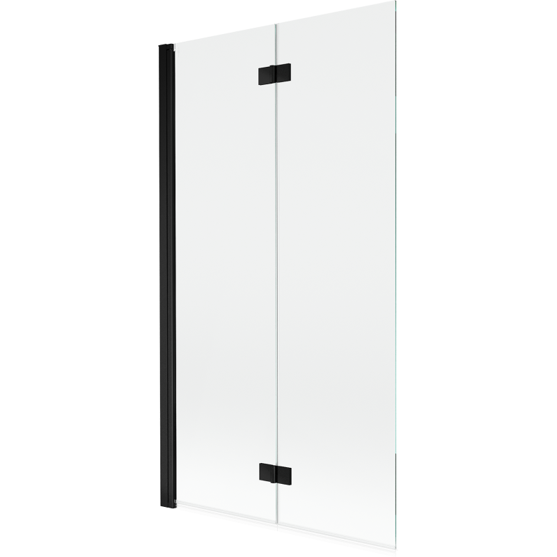Mexen Mist параван за вана, двукрилен, ляв 100 x 150 см, прозрачен, черен - 8A9-100-002-70-00-L