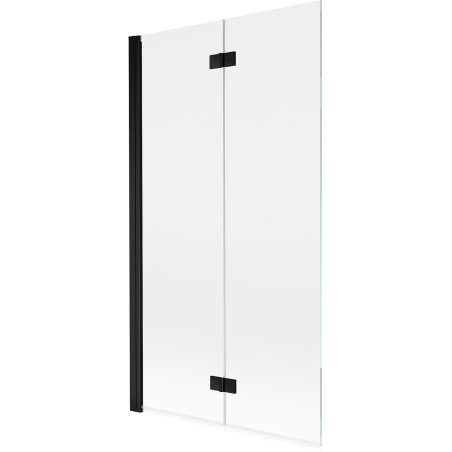 Mexen Mist параван за вана, двукрилен, ляв 100 x 150 см, прозрачен, черен - 8A9-100-002-70-00-L