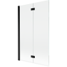 Mexen Mist подвижен параван за баня, двукрилен, ляв, 110 x 150 см, прозрачен, черен - 8A9-110-002-70-00-L
