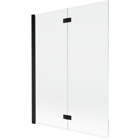 Mexen Mist душ параван 2-крилен ляв 130 x 150 см, прозрачен, черен - 8A9-130-002-70-00-L