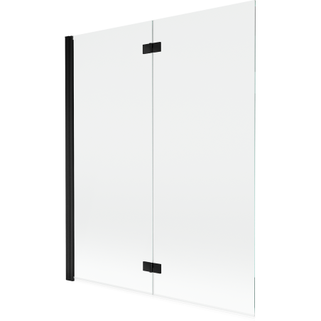 Mexen Mist душ-преграда за вана, 2-крилна, лява, 140 x 150 cm, прозрачна, черна - 8A9-140-002-70-00-L