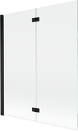 Mexen Mist душ-преграда за вана, 2-крилна, лява, 140 x 150 cm, прозрачна, черна - 8A9-140-002-70-00-L