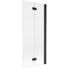 Mexen Mist двукрила душ кабина, десен монтаж 80 x 150 см, прозрачен, черен - 8A9-080-002-70-00-P