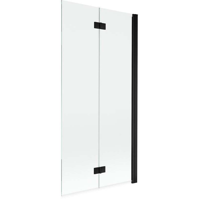 Mexen Mist параван за вана, 2-крилен, десен, 90 x 150 см, прозрачен, черен - 8A9-090-002-70-00-P