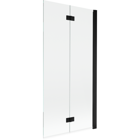 Mexen Mist параван за вана, 2-крилен, десен, 90 x 150 см, прозрачен, черен - 8A9-090-002-70-00-P
