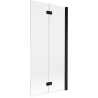 Mexen Mist параван за вана, 2-крилен, десен, 90 x 150 см, прозрачен, черен - 8A9-090-002-70-00-P