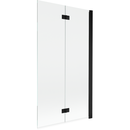 Mexen Mist параван за вана 2-крилен десен 100 x 150 cm, прозрачен, черен - 8A9-100-002-70-00-P