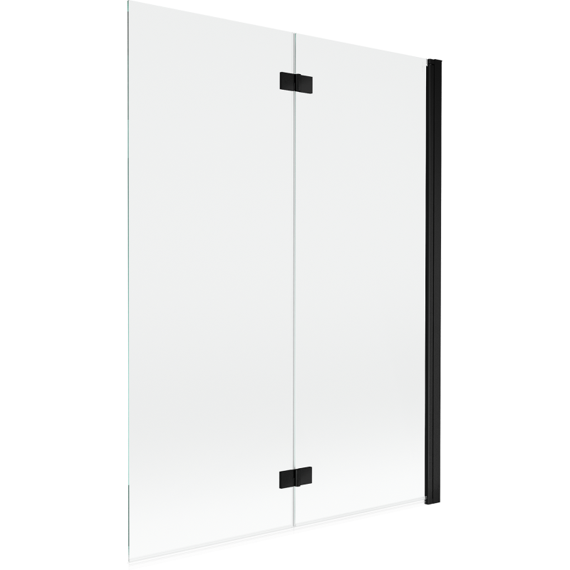 Mexen Mist двукрилен душ параван дясен 130 x 150 см, прозрачен, черен - 8A9-130-002-70-00-P
