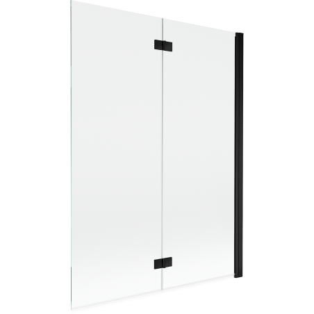 Mexen Mist двукрилен душ параван дясен 130 x 150 см, прозрачен, черен - 8A9-130-002-70-00-P