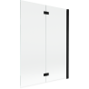 Mexen Mist двукрилен душ параван дясен 130 x 150 см, прозрачен, черен - 8A9-130-002-70-00-P