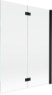 Mexen Mist двукрилен душ параван дясен 130 x 150 см, прозрачен, черен - 8A9-130-002-70-00-P