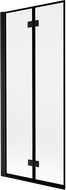 Mexen Mist душ параван 2-крилен ляв 80 x 150 см, черна рамка, черен - 8A9-080-002-70-70-L