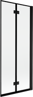 Mexen Mist параван за вана с две крила, десен, 80 x 150 см, черна рамка, черно - 8A9-080-002-70-70-P