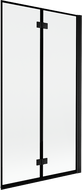 Mexen Mist двукрилен параван за вана десен 100 x 150 cm, черна рамка, черен - 8A9-100-002-70-70-P