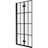 Mexen Mist параван за баня 2-крилен ляв 80 x 150 cm, черна решетка, черен - 8A9-080-002-70-77-L