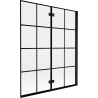 Mexen Mist параван за вана с две крила, десен 140 x 150 см, черна решетка, черен - 8A9-140-002-70-77-P