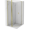 Mexen Mist L петстранна люлееща се душ кабина 80 x 80 см, прозрачна, златна - 8A8L-080-080-50-00