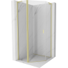 Mexen Mist L петстенна душ кабина с врата 90 x 90 cm, прозрачна, златиста четка - 8A8L-090-090-55-00