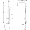 Mexen X45 колона за душ, черна - 798454591-70