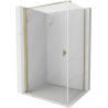 Mexen Mist-B душ кабина с отваряща врата 90 x 70 см, прозрачна, златна - 8A2T-090-070-50-00