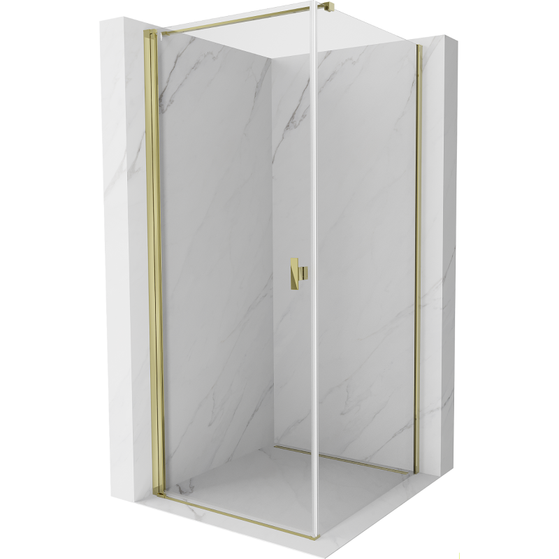 Mexen Mist-B душ кабина с врати 80 x 80 см, прозрачна, златна - 8A2T-080-080-50-00