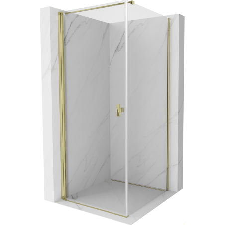 Mexen Mist-B душ кабина с врати 80 x 80 см, прозрачна, златна - 8A2T-080-080-50-00