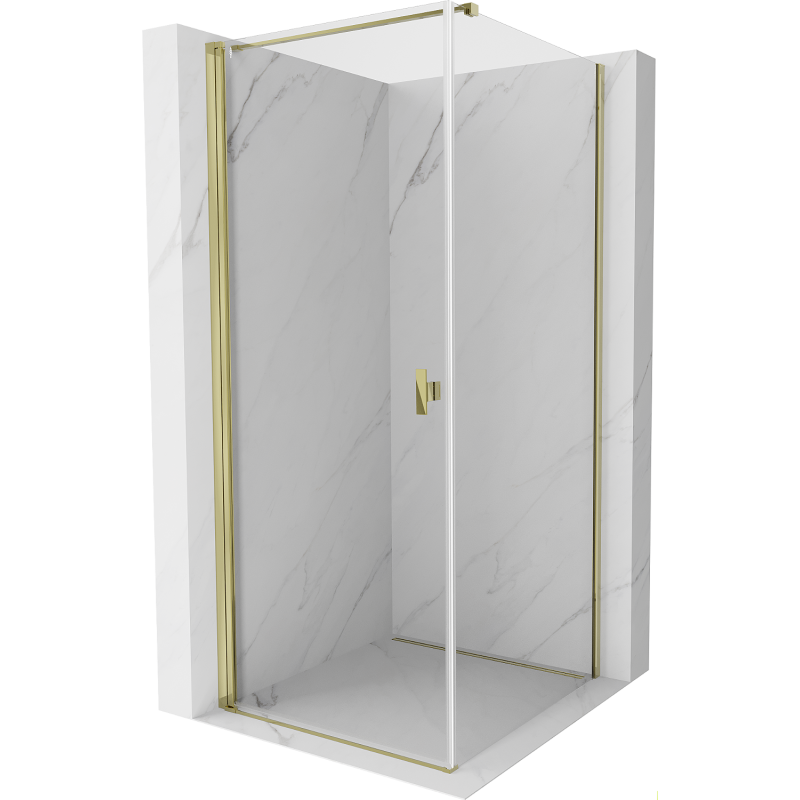 Mexen Mist-B душ кабина с отварящи се врати 85 x 85 см, прозрачна, златна - 8A2T-085-085-50-00