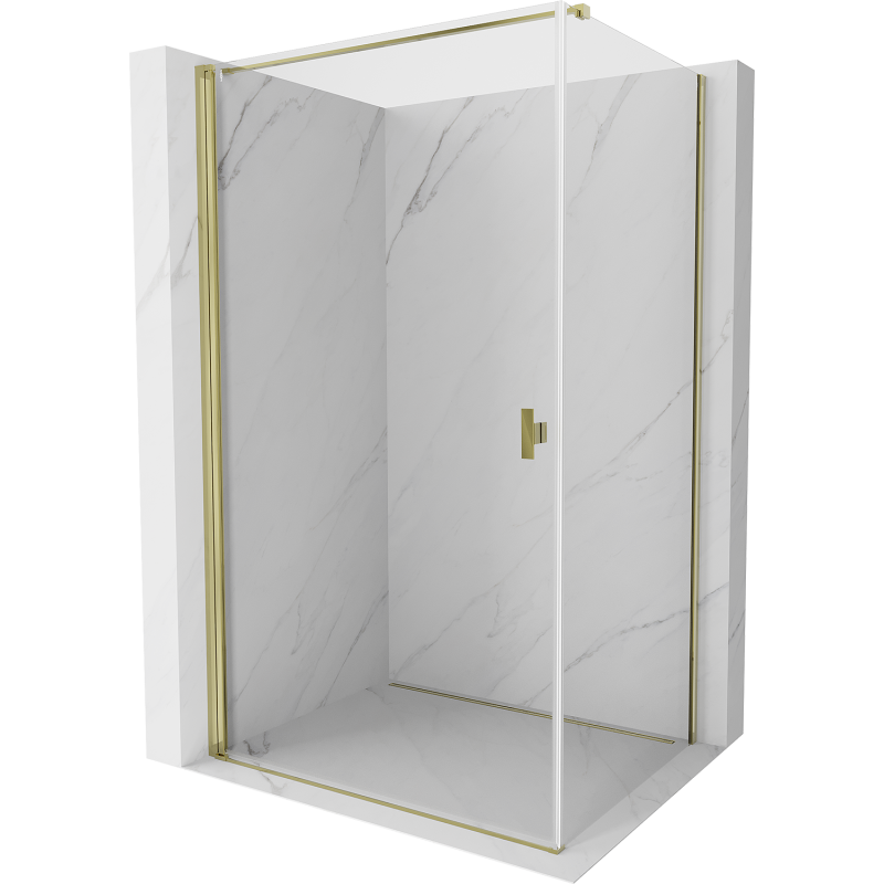 Mexen Mist-B панел за душ врата 80 x 95 см, прозрачен, златен - 8A2T-080-095-50-00