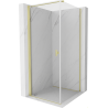 Mexen Mist-B въртяща се душ кабина 70 x 70 см, прозрачна, златиста четка - 8A2T-070-070-55-00