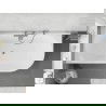 Mexen Silo свободностояща ъглова вана лява, гофрирана 150 x 75 см, бяла, преливник gun gray матов - 52891507500L-66