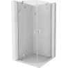 Mexen Mist полукръгла душ кабина с вратичка 80 x 80 см, прозрачна, хром - 8A33-080-080-01-00