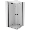 Mexen Mist-F Duo сгъваема душ кабина 75 x 75 см, прозрачна, черна - 8A6-075L-075P-70-00