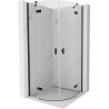 Mexen Mist полукръгла душ кабина с врата 90 x 90 см, прозрачна, черна - 8A33-090-090-70-00