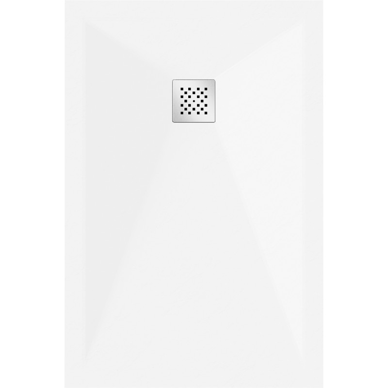 Mexen Stone+ ректангуларен композитен душ 100 x 70 см, бял - 44107010
